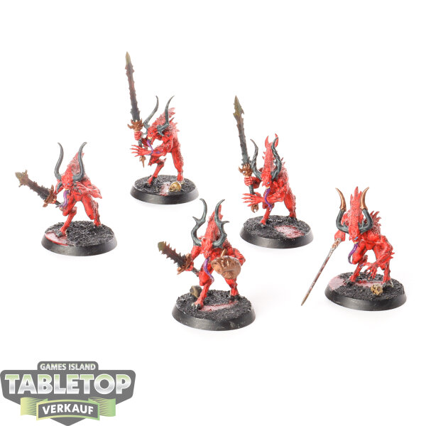 Blades of Khorne - 5x Bloodletters - bemalt