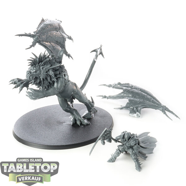 Slaves to Darkness - Chaos Lord on Manticore - unbemalt