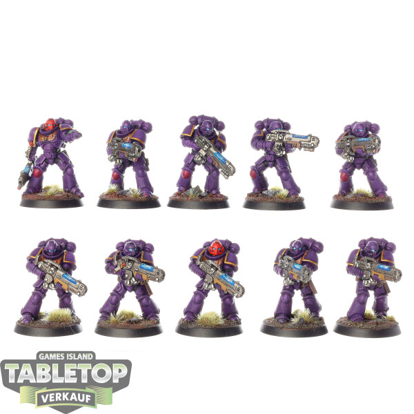 Space Marines - 10x Hellblaster Squad - bemalt