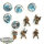 Adeptus Custodes - 5x Custodian Guard - teilweise bemalt
