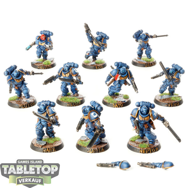 Ultramarines - 10 Assault Intercessor Squad - bemalt
