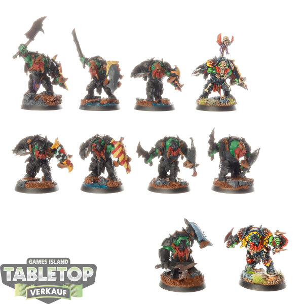 Orruk Warclans - 10 Ardboyz - teilweise bemalt