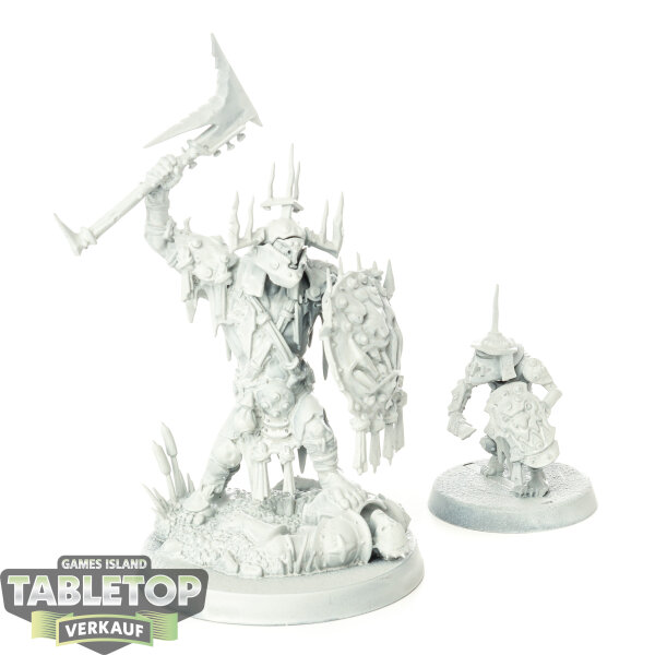 Orruk Warclans - Killaboss with Stab-grot - grundiert
