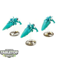 Aeldari - 3 Windriders - teilweise bemalt