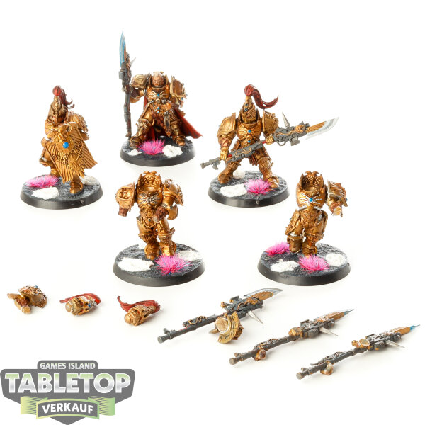 Adeptus Custodes - 5 Custodian Guard - teilweise bemalt