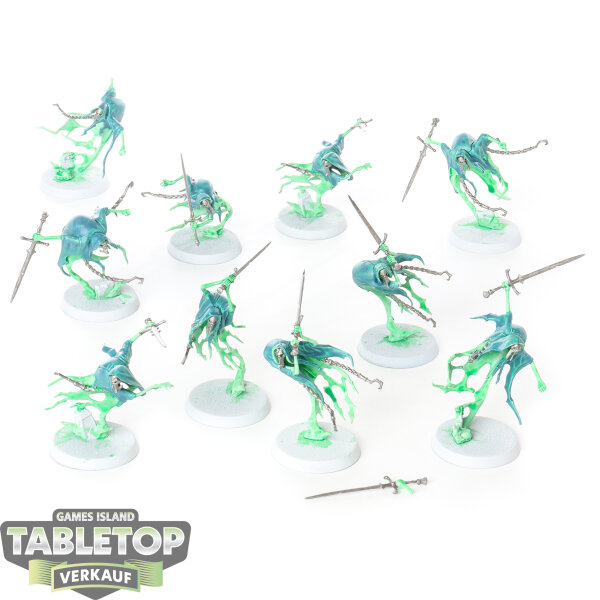 Nighthaunt - 10x Bladegheist Revenants - bemalt