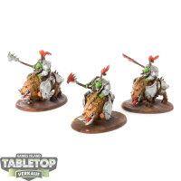 Orruk Warclans - 3x Gore-gruntas - teilweise bemalt