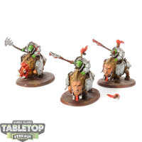 Orruk Warclans - 3x Gore-gruntas - teilweise bemalt