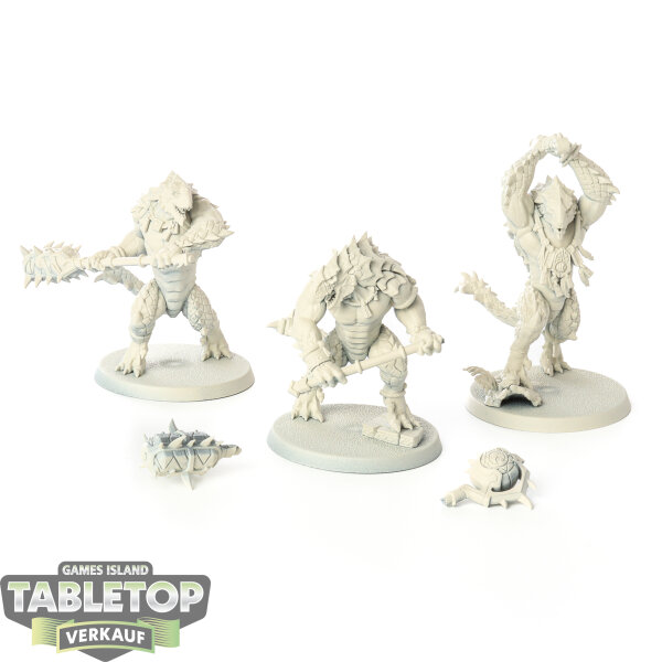 Seraphon - 3x Kroxigor - grundiert