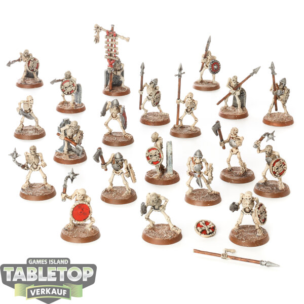Soulblight Gravelords - 20x Skeleton Warriors / Deathrattle Skeletons klassisch - bemalt
