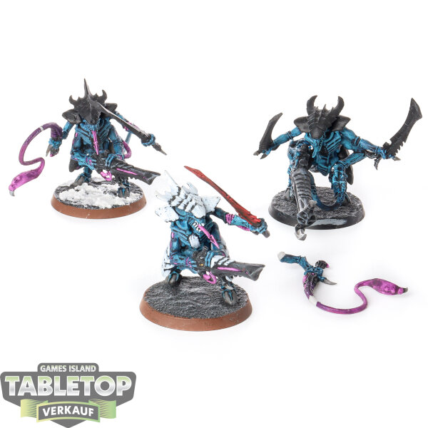 Tyraniden - 3x Tyranid Warriors - teilweise bemalt