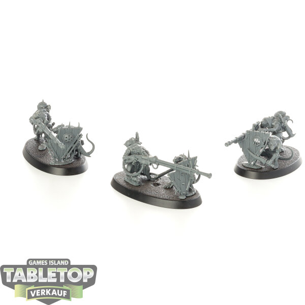 Skaven - 3 x Warplock Jezzails - unbemalt