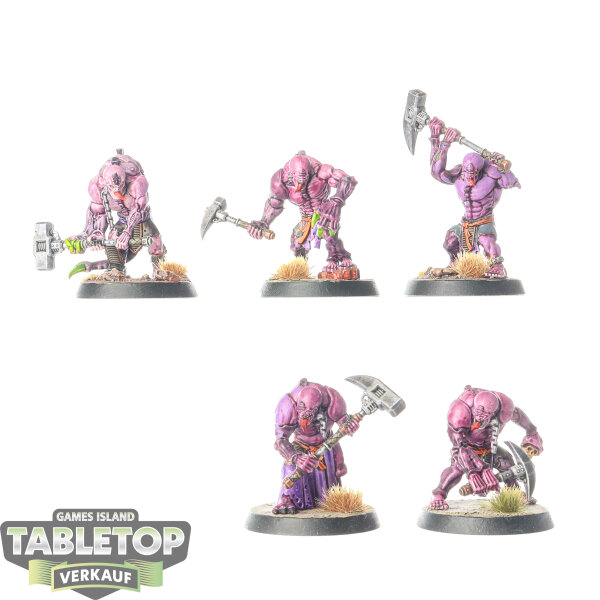 Genestealer Cults - 5x Aberrants - bemalt