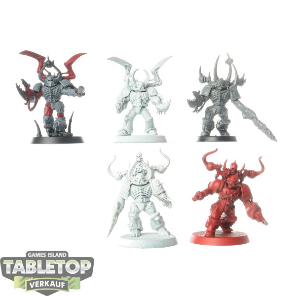 Chaos Space Marines - 5x Possessed klassisch - teilweise bemalt