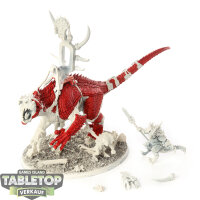 Seraphon - Saurus Oldblood on Carnosaur - teilweise bemalt