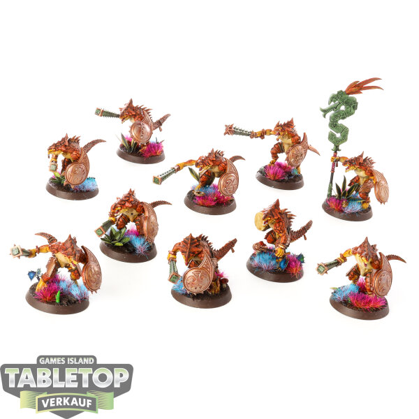 Seraphon - 10 x Saurus Warriors - bemalt