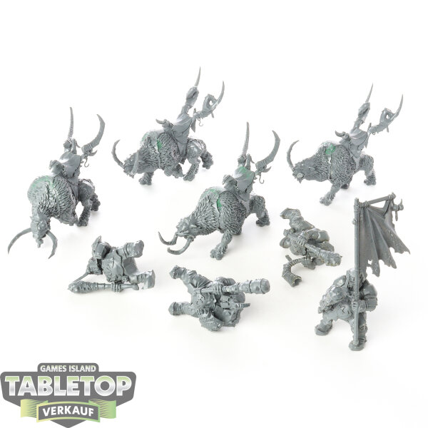 Ogor Mawtribes - 4x Mournfang Pack - unbemalt