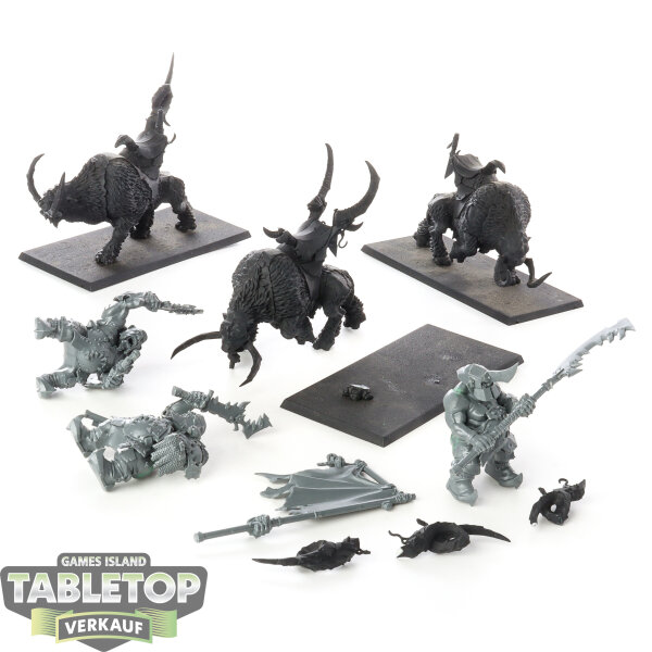 Ogor Mawtribes - 3x Mournfang Pack - teilweise bemalt