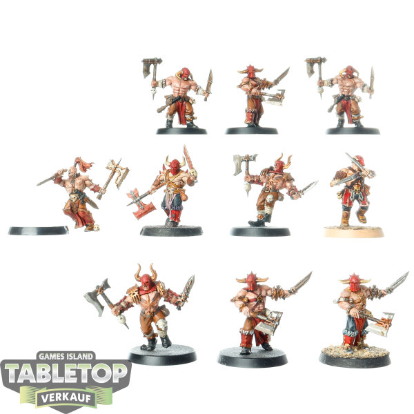 Blades of Khorne - 10 Bloodreavers - bemalt