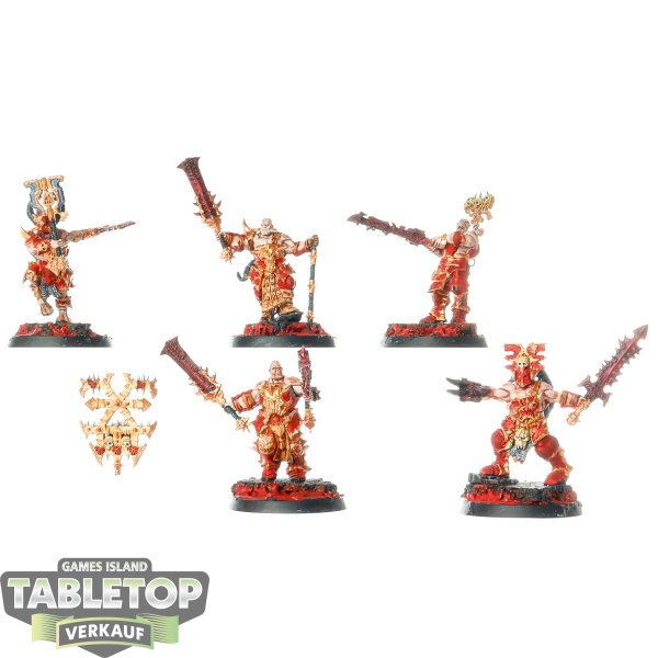 Blades of Khorne - 5 Skullreapers - bemalt