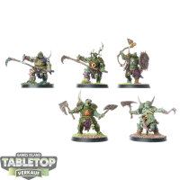 Maggotkin of Nurgle - 5 Putrid Blightkings - bemalt