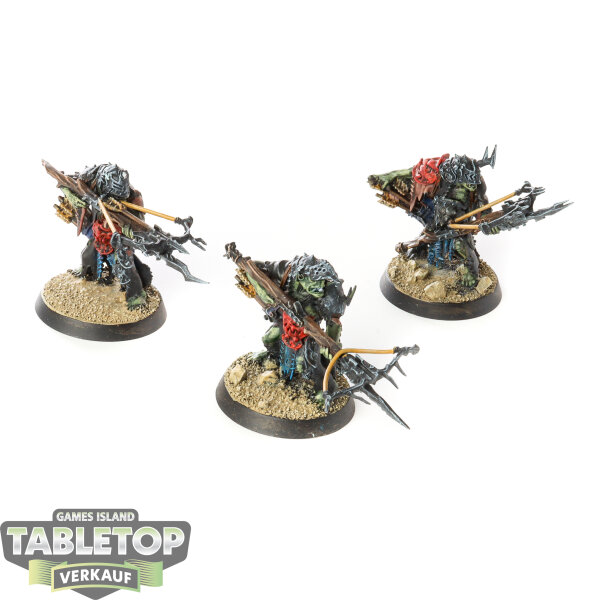 Orruk Warclans - 3x Man-Skewer Boltboyz - bemalt