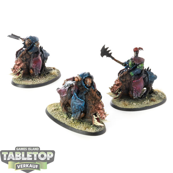 Orruk Warclans - 3x Gore-gruntas - bemalt