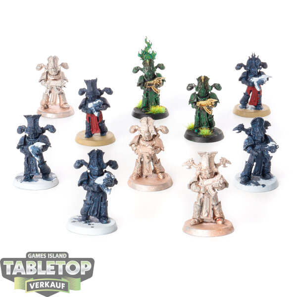 Thousand Sons - 10x Rubric Marines - teilweise bemalt