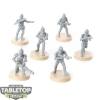 Galaktische Republik - 6 x Phase I Clone Troopers - unbemalt