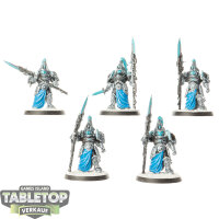 Adeptus Custodes - 5x Custodian Wardens - bemalt