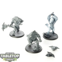 Seraphon - 3 x Kroxigor Warspawned - teilweise bemalt