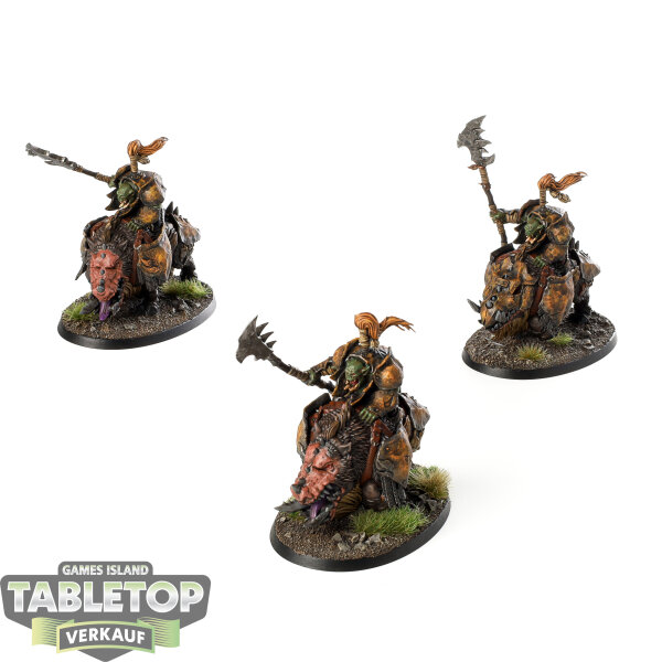 Orruk Warclans - 3 Gore-gruntas - bemalt