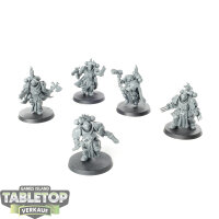 Black Templars - 5 Black Templars Sword Brethren - unbemalt