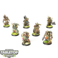 Death Guard - 7 Plague Marines - bemalt