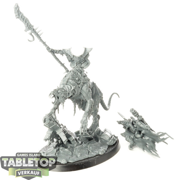 Skaven - Clawlord on Gnaw-beast - unbemalt