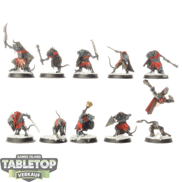 Skaven - 10x Clanrats - teilweise bemalt
