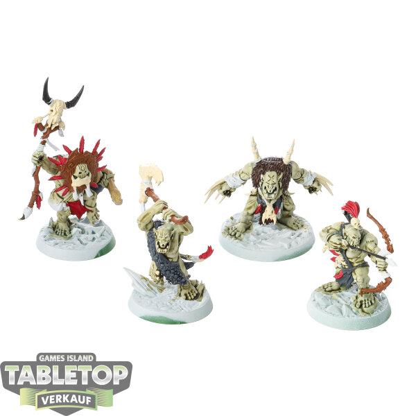 Orruk Warclans - 4x Hedkrakka’s Madmob - teilweise bemalt