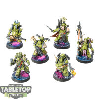 Death Guard - 6x Plague Marine Kill Team - bemalt