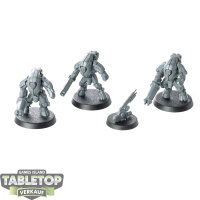 Tau Empire - 3x XV25 Stealth Battlesuits - unbemalt