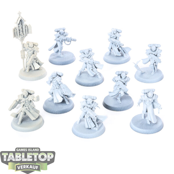 Adepta Sororitas - 10x Battle Sister Squad - grundiert