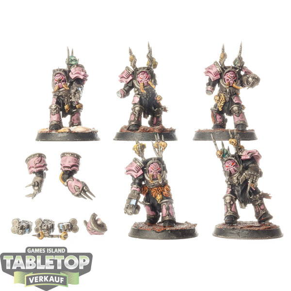 Chaos Space Marines - 5 x Chaos Terminator Squad - bemalt