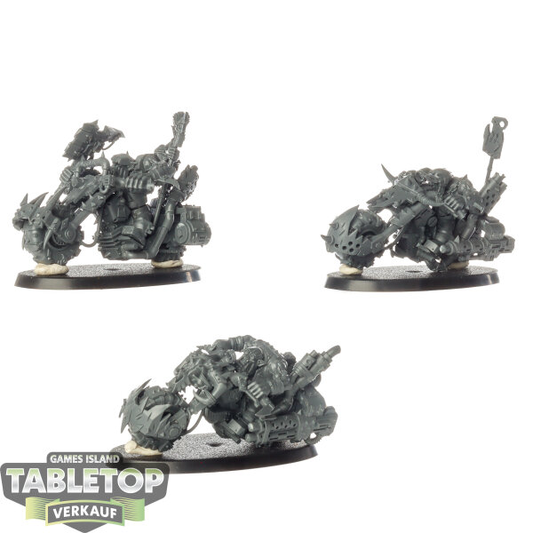 Orks - 3 x Ork Warbiker Mob - unbemalt