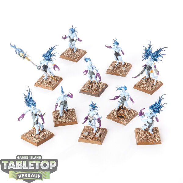 Hedonites of Slaanesh - 10 Daemonettes of Slaanesh - bemalt