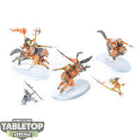 Gloomspite Gitz - 3 Snarlpack Cavalry - bemalt