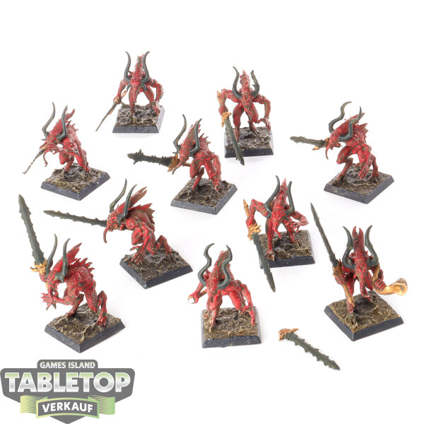 Blades of Khorne - 10 Bloodletters - bemalt