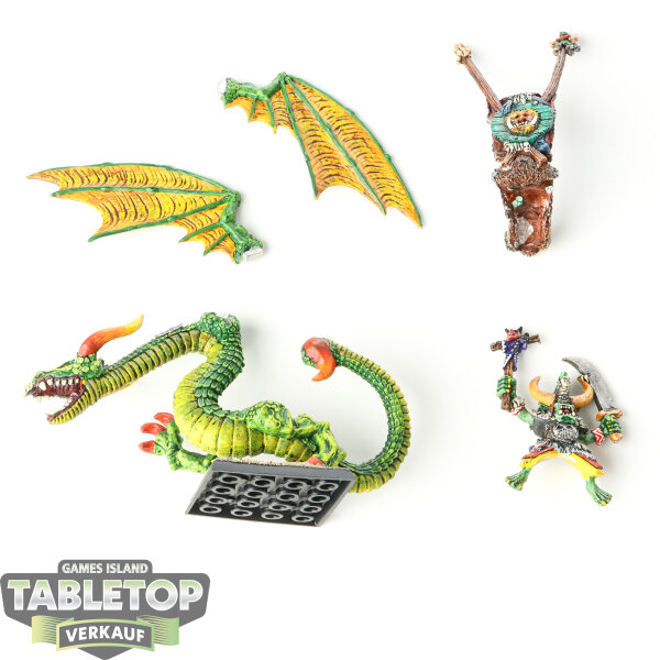 Orc & Goblin Tribes - Orc Shaman on War Wyvern klassisch - bemalt