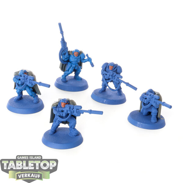 Space Marines - 5x Scouts klassisch - teilweise bemalt