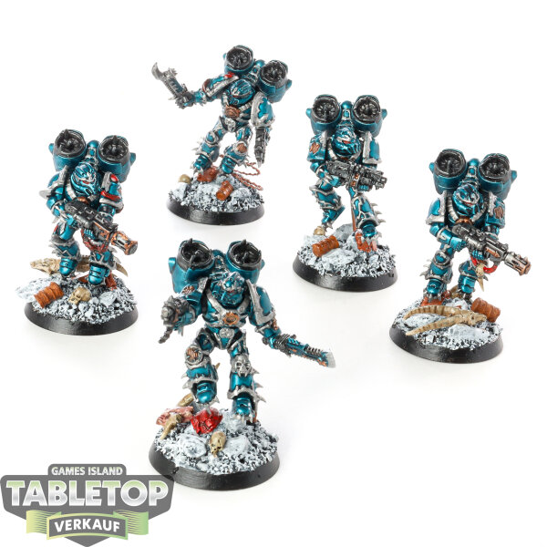 Chaos Space Marines - 5x Raptors - bemalt