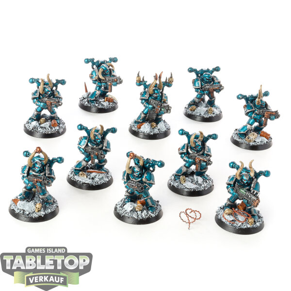 Chaos Space Marines - 10x Legionaries klassisch - bemalt