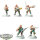 Astra Militarum - 5 Catachan Jungle Fighters classic - teilweise bemalt